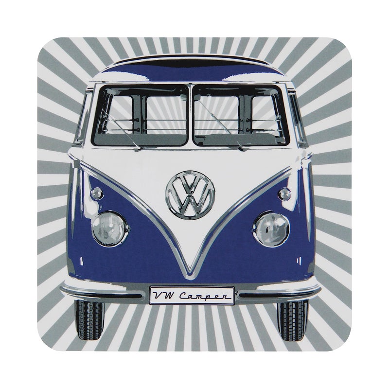 BRISA VW Collection - Volkswagen Drink Glass Cork Coasters with MDF Coating and T1 Bus Campervan Design (4-Piece Set/Samba Stripes/Multicolor) - Image 4